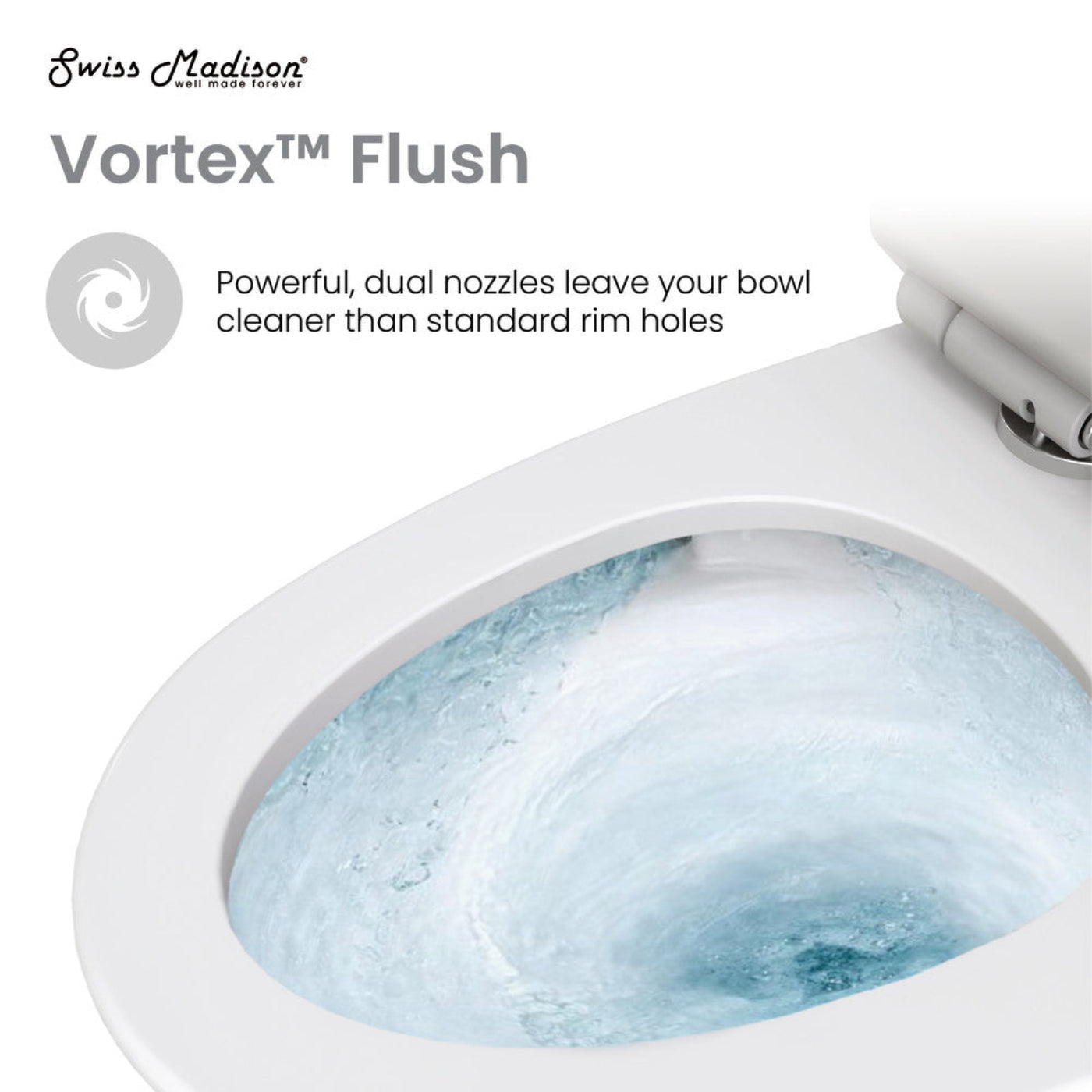 Swiss Madison St. Tropez One-Piece 14" Rough-in 1.1/1.6 GPF Dual Top Flush Elongated Toilet in Glossy White - SM-1T251