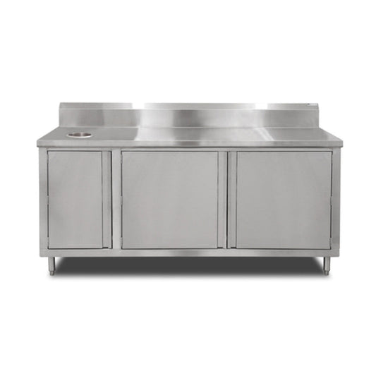 John Boos 4BU4R5-3648-L Work Table with Beverage Cabinet - JB4BU4R53648L