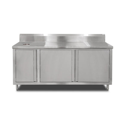 John Boos 4BU4R5-3648-L Work Table with Beverage Cabinet - JB4BU4R53648L