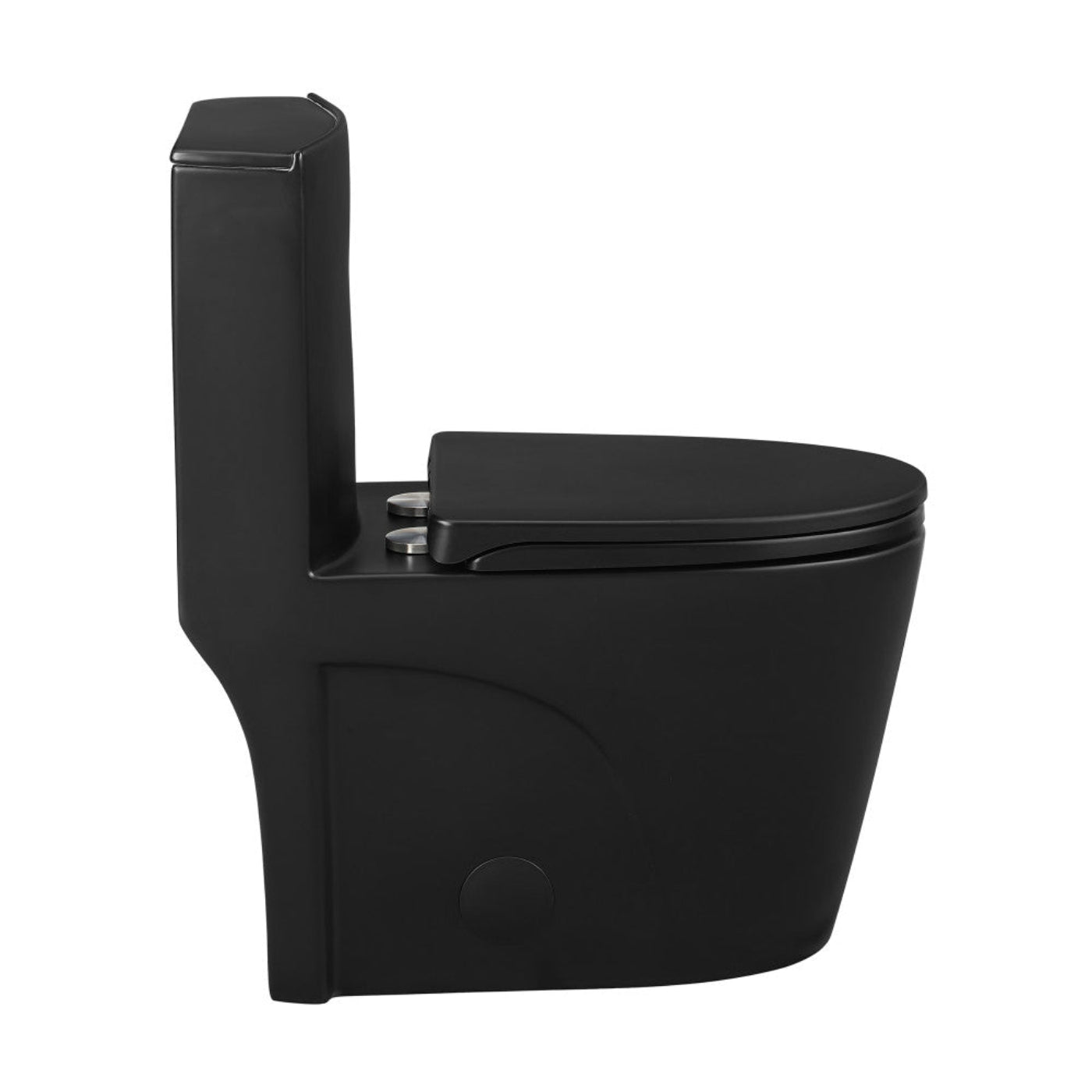 Swiss Madison St. Tropez One-Piece 10" Rough-in 1.28 GPF Right-Hand Vortex Flush Elongated Toilet in Matte Black - SM-1T0809MB