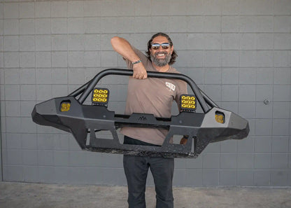 Backwoods Adventure Hi-Lite Overland Toyota Tacoma Front Bumper 4th Gen (2024-2026) [Prerunner Bull Bar] - BWTT4F-9870