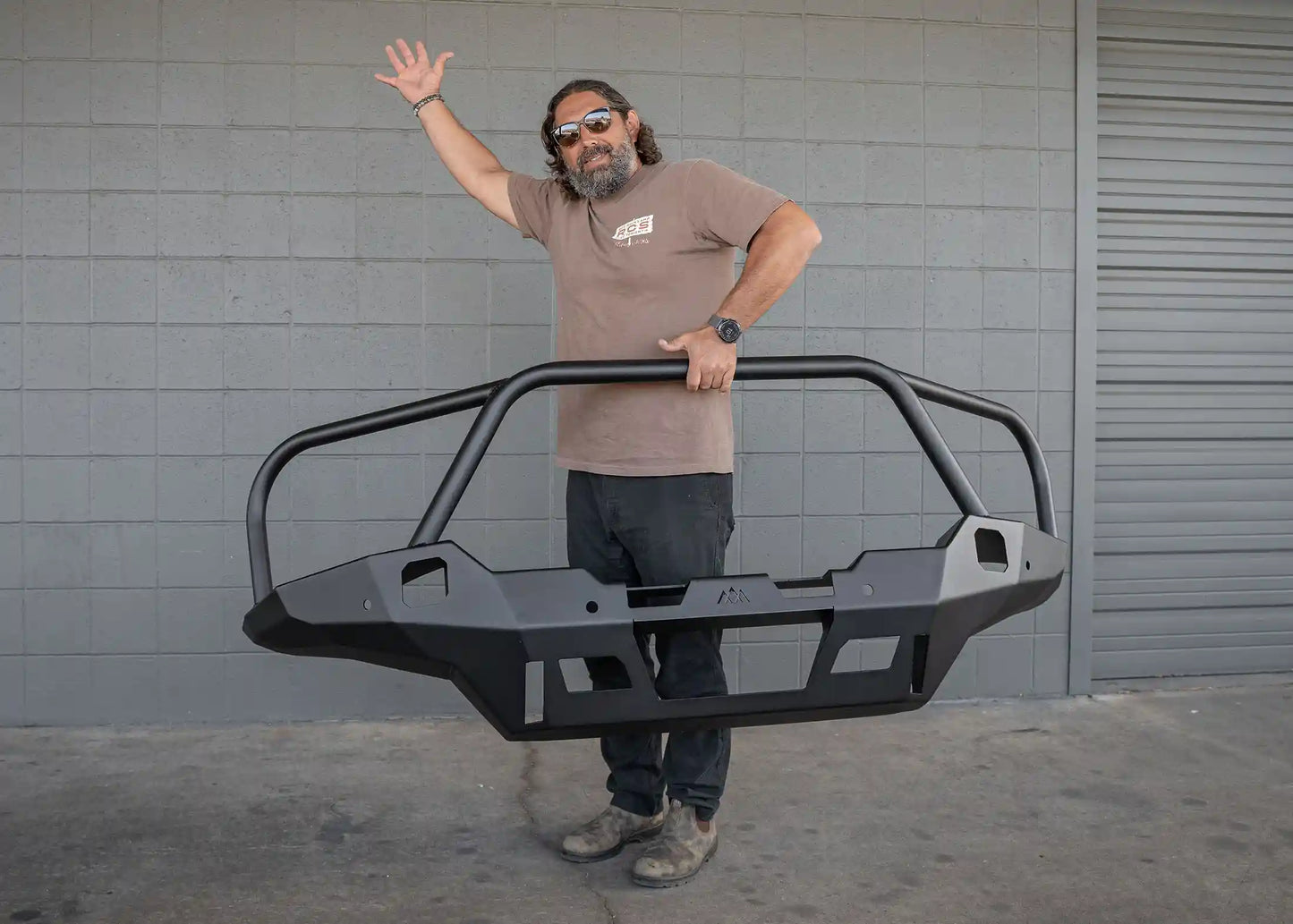 Backwoods Adventure Hi-Lite Overland Toyota Tacoma Front Bumper 4th Gen (2024-2026) [Bull Bar] - BWTT4F-9865