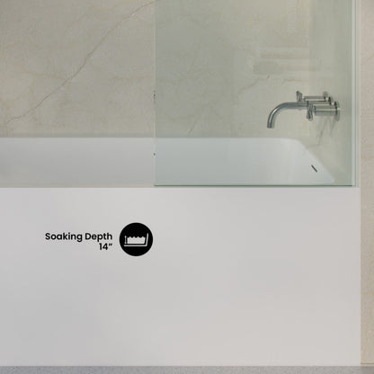 Swiss Madison Voltaire 72 x 32 Skirted Right Drain Soaking Alcove Bathtub in Glossy White, Drain Included - SM-AP0532GW