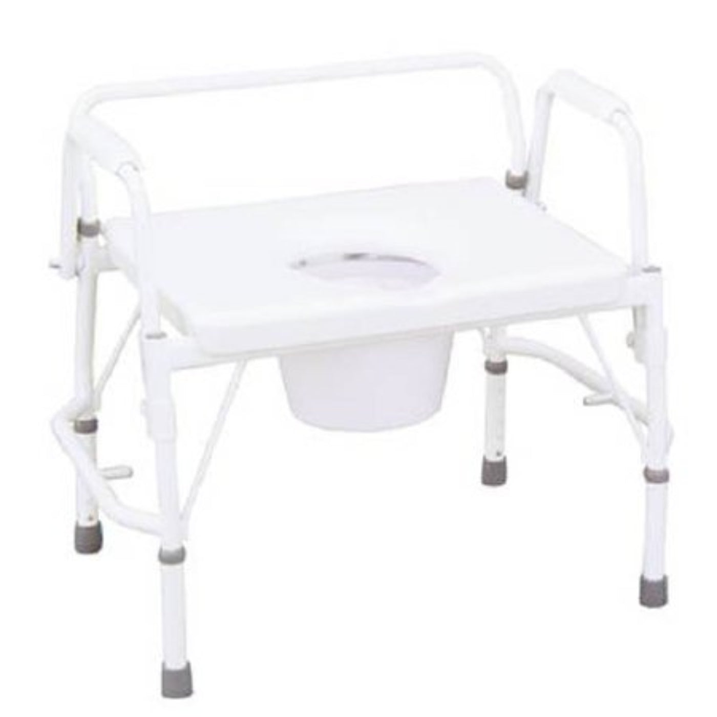 Patterson Medical Supply - Bariatric Commode Chair Fixed Arm Steel Frame 26 Inch Seat Width - 555435