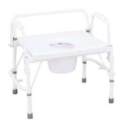 Patterson Medical Supply - Bariatric Commode Chair Fixed Arm Steel Frame 26 Inch Seat Width - 555435