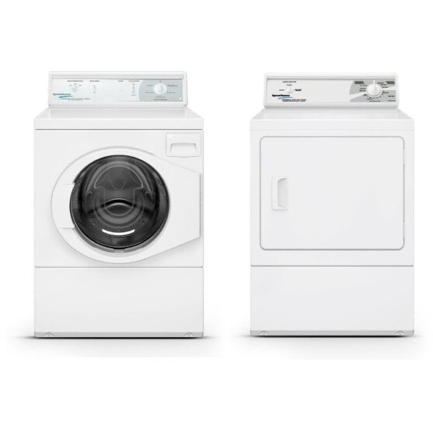Speed Queen LFN50RSP119TW01 27 Inch Commercial Front Load Washer & Speed Queen DV2000WE 27 Inch Electric Dryer - Speed Queen-LFN50RSP119TW01-DV2000WE
