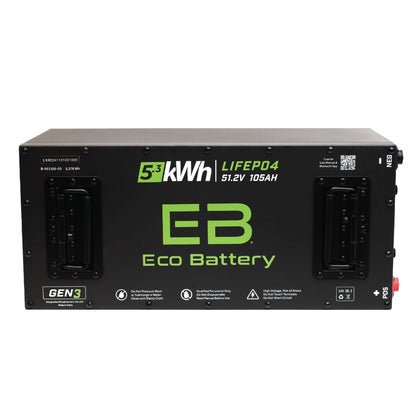 Eco Battery 51V 105Ah Skinny LiFePO4 Gen3 Battery - A-051105-03