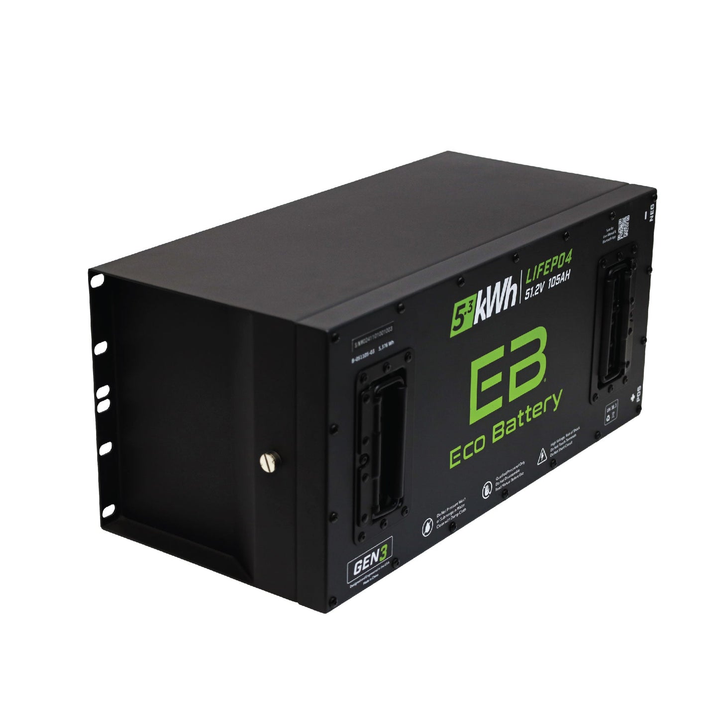 Eco Battery 51V 105Ah Skinny LiFePO4 Gen3 Battery - A-051105-03