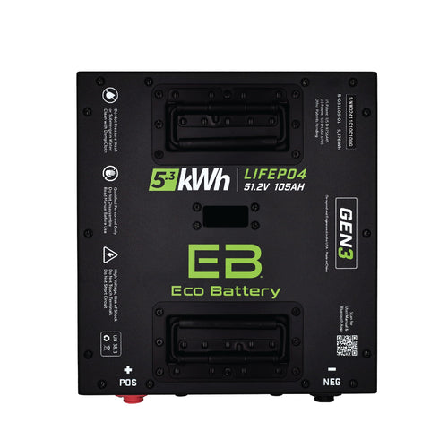 Eco Battery 51V 105AH Thru-Hole LiFePO4 Gen3 Battery - A-051105-01