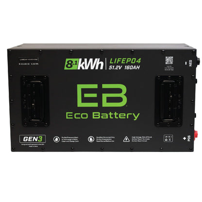 Eco Battery 51V 160AH LiFePO4 Gen3 Battery - A-051160-06