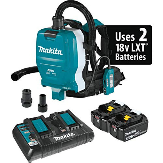 Makita (XCV10PTX) 36V (18V X2) LXT 1/2 Gallon HEPA Backpack Dry Dust Extractor - XCV10PTX