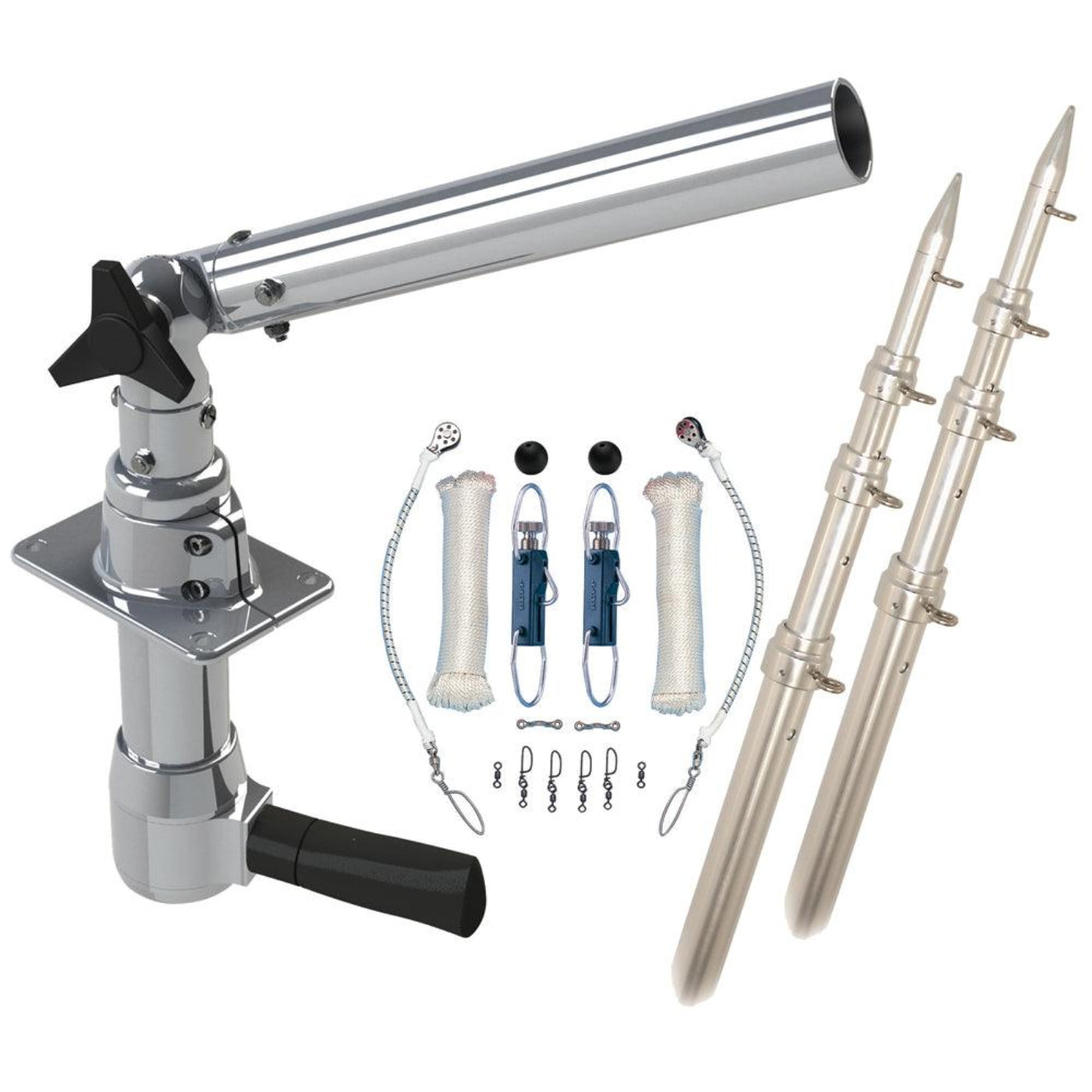 Rupp Revolution Top Gun Package w/18' Poles & Complete Single Line Rigging Kit w/Klickers Release Clips [REV-TPGN-18T] - CWR-52214