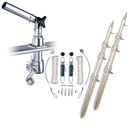 Rupp Z-30 Top Gun Outrigger Kit w/18' Poles & Complete Single Line Rigging Kit w/Klickers Release Clips [Z30-TPGN-18T] - CWR-52216