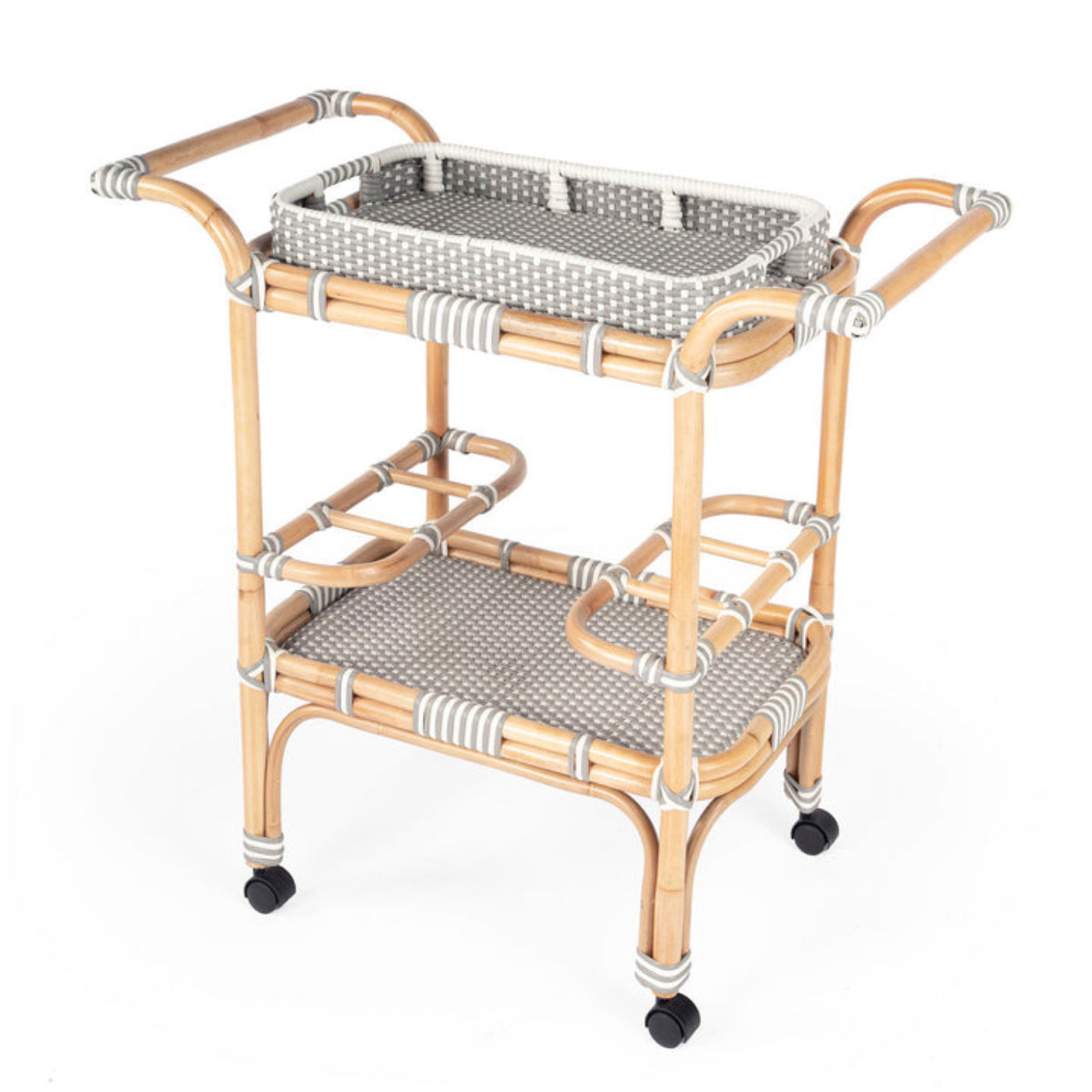 Butler Specialty Selena Rattan Bar Cart