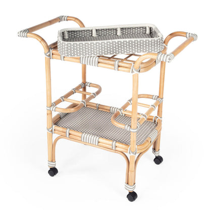 Butler Specialty Selena Rattan Bar Cart