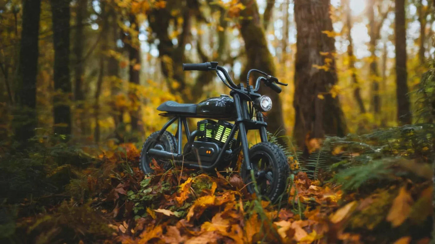 Hyper Gogo Pioneer 12 Plus Electric Kids Motorcycle Bluetooth Speaker 21.9V 160W 10 MPH 7.5 Miles EL-MB05P New - EL-MB05P-BLACK