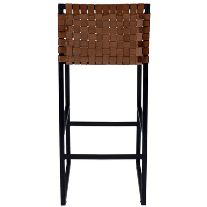 Butler Specialty 5445344 Urban Brown Woven Leather Bar Stool