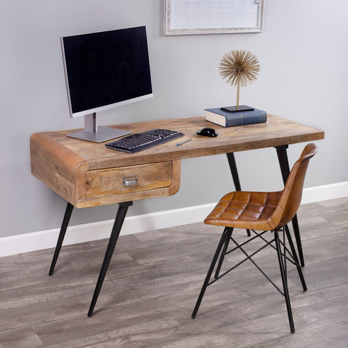 Butler Specialty Company Anuri Natural Wood & Metal Desk, Light Brown  - 5449312