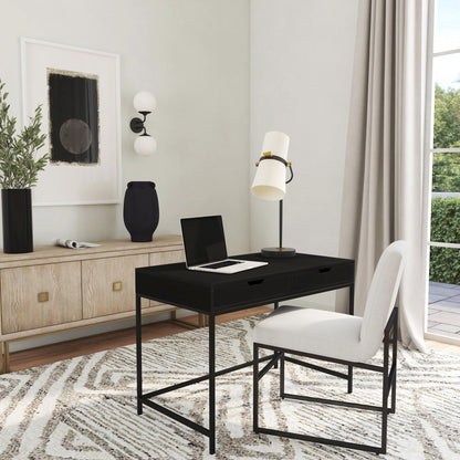 Butler Specialty Company Belka Desk with Drawers, Black  - 5466295