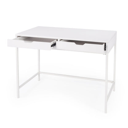 Butler Specialty Company Belka Desk with Drawers, White  - 5466304