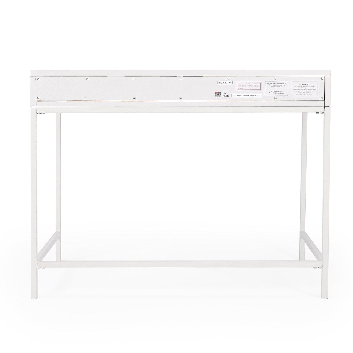 Butler Specialty Company Belka Desk with Drawers, White  - 5466304