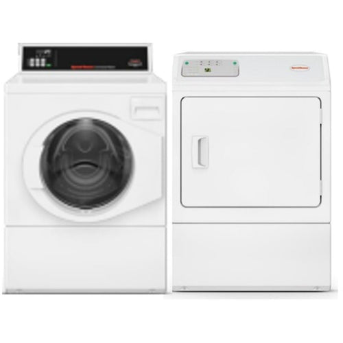 Speed Queen SFNNYRSP118TW01 27 Inch Commercial Front Load Washer & Speed Queen LDEE5BGS173TW01 27 Inch Electric Dryer - Speed Queen-SFNNYRSP118TW01-LDEE5BGS173TW01