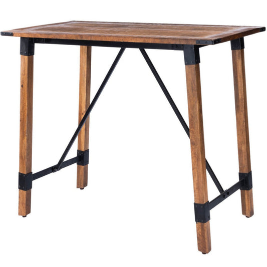 Butler Specialty Company Mountain Lodge Wood & Metal 51""W Pub Table, Natural Wood  - 5481330