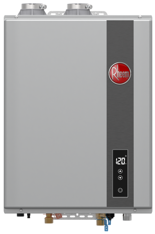 Rheem 199,900 BTU Indoor High-Efficency Condensing Direct Vent Propane Tankless Water Heater Model RTGH-95DVLP-3