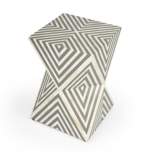 Butler Specialty Company Anais and Grey Bone Inlay Accent Table, Gray and White  - 5510321
