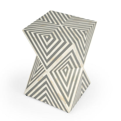 Butler Specialty Company Anais and Grey Bone Inlay Accent Table, Gray and White  - 5510321