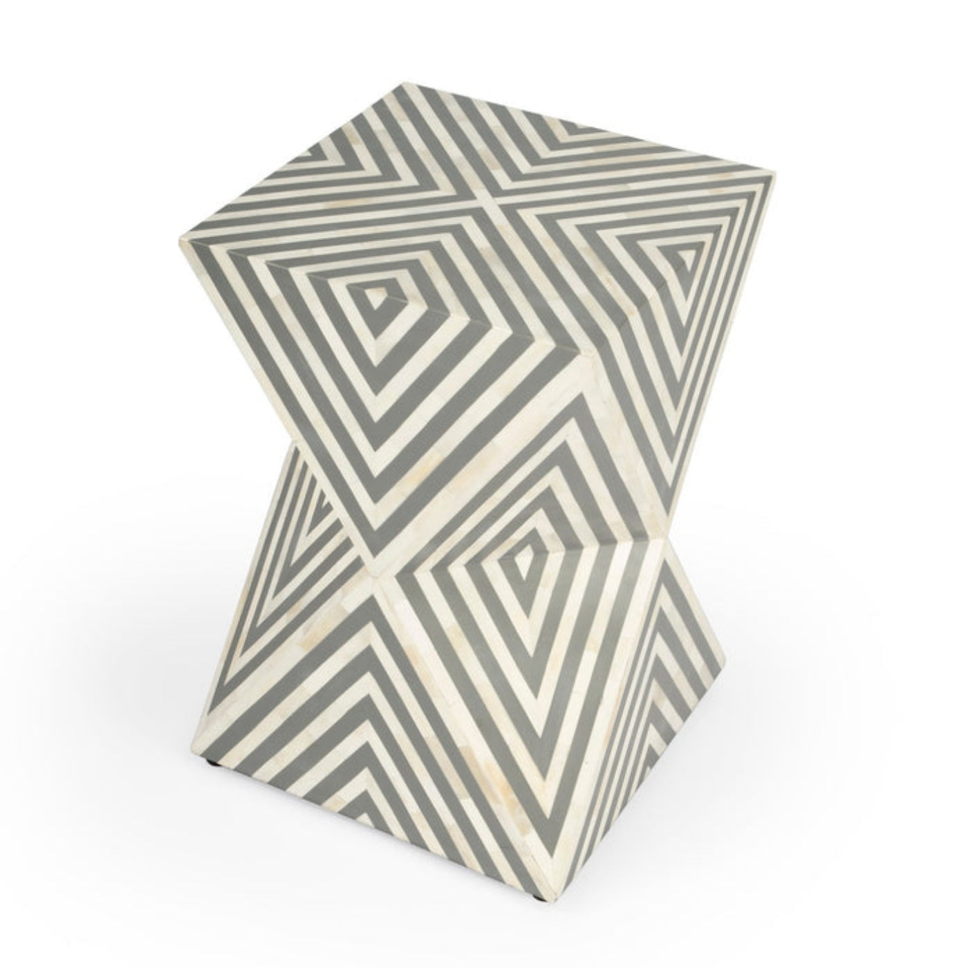 Butler Specialty Company Anais and Grey Bone Inlay Accent Table, Gray and White  - 5510321