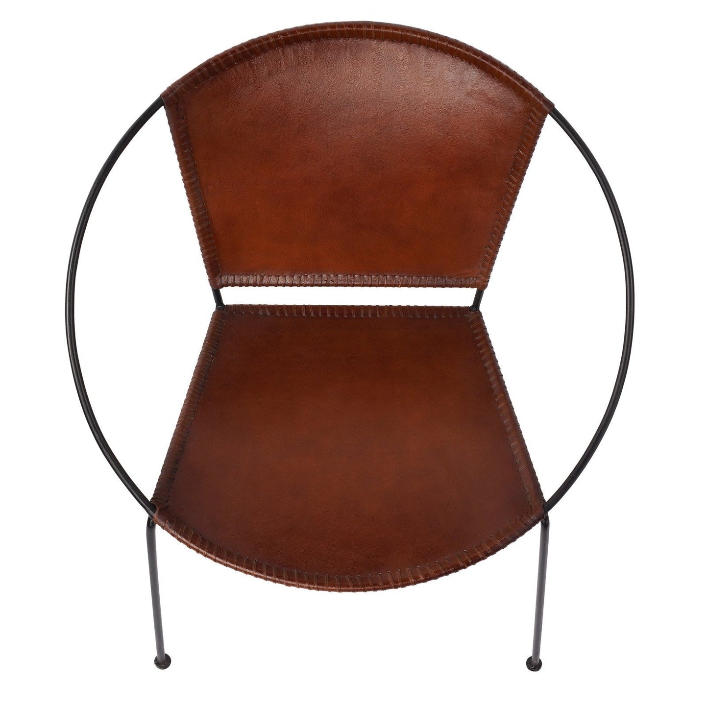 Butler Specialty Company Milo Leather Accent Chair, Medium Brown  - 5511344