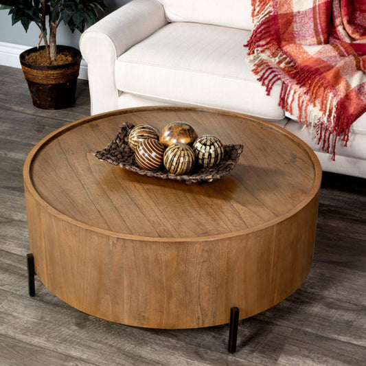 Butler Specialty Company Tori Round Coffee Table, Medium Brown -  5514274