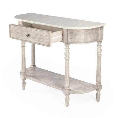 Butler Specialty Company Danielle Marble 40"" one- drawer Console Table, Gray  - 5517329