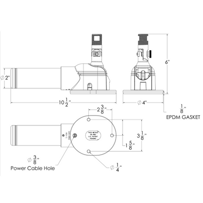 TACO Grand Slam 860 Electric VHF Antenna Mount    - GS-860