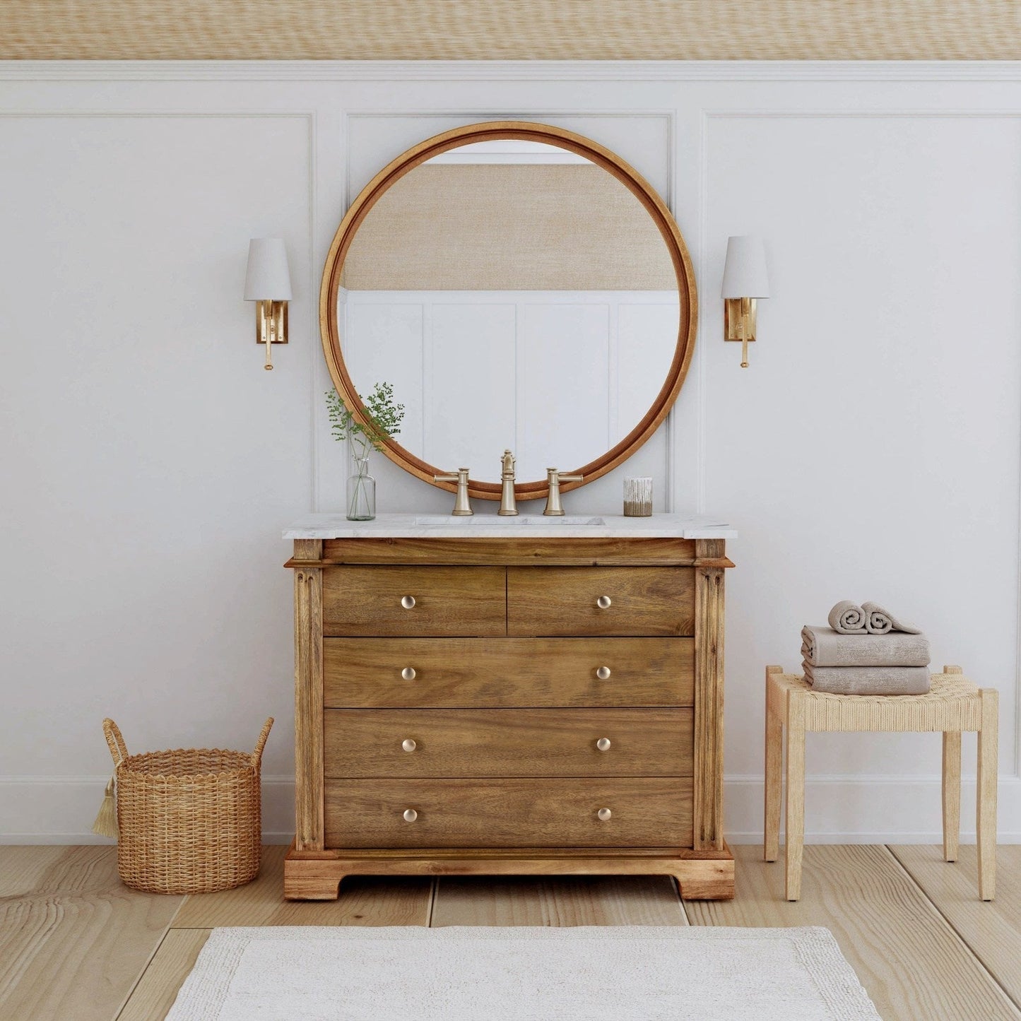Butler Specialty Company Rochelle 42"" Single Natural Bathroom Vanity Set, Light Brown  - 5571415