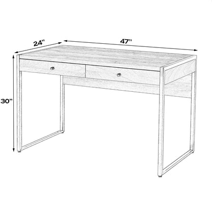 Butler Specialty Company Drake 2-Drawer Walnut Writing Desk, Dark Brown  - 5574421
