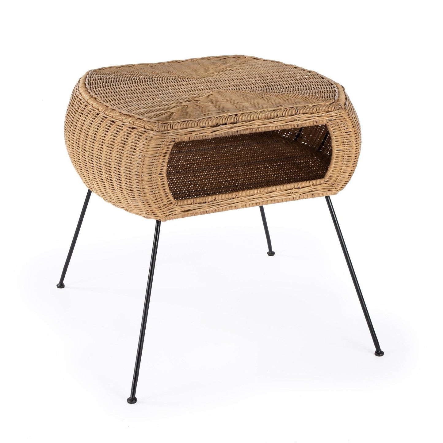 Butler Specialty Company Coralitta Rattan End Table, Light Brown  - 5578404