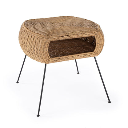 Butler Specialty Company Coralitta Rattan End Table, Light Brown  - 5578404