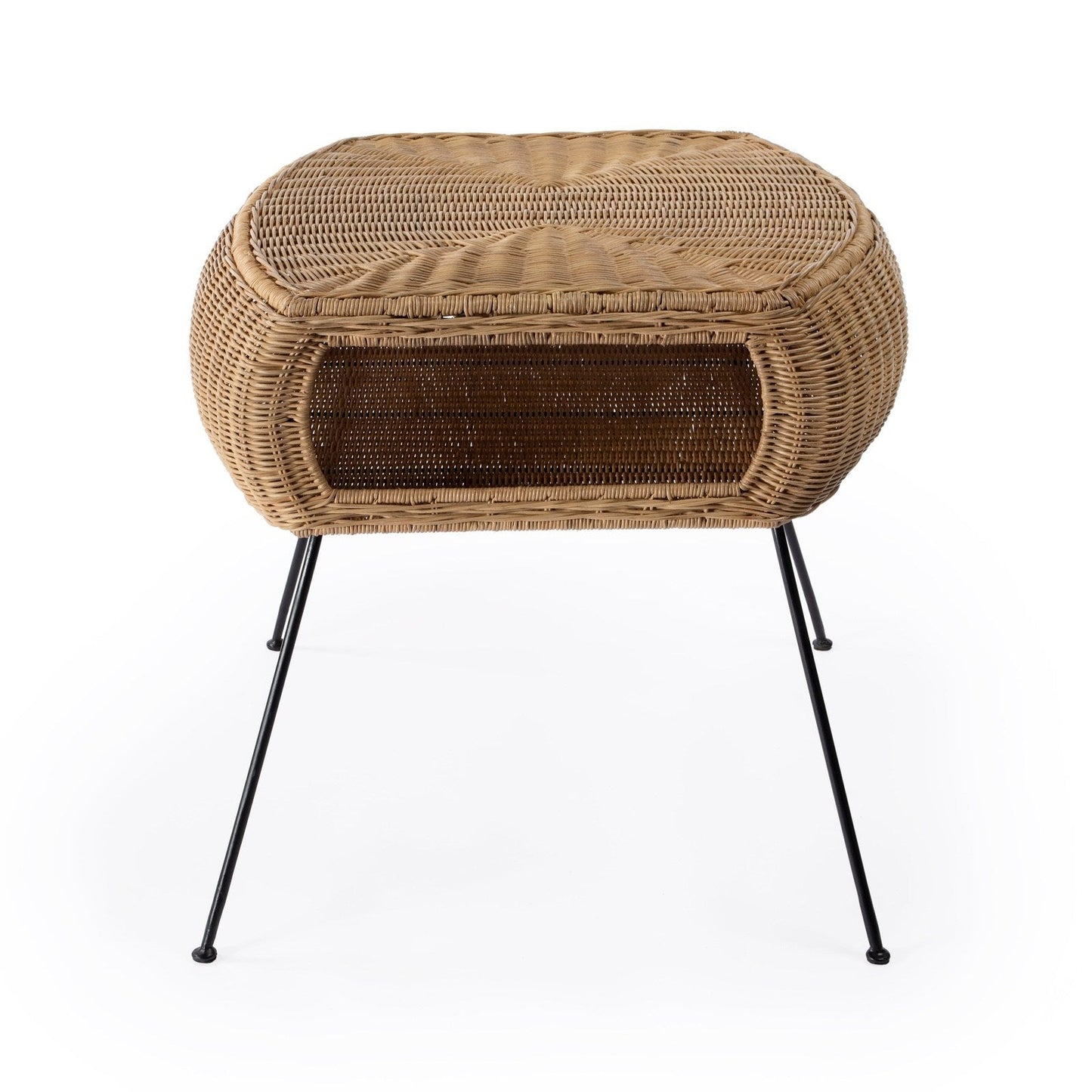 Butler Specialty Company Coralitta Rattan End Table, Light Brown  - 5578404