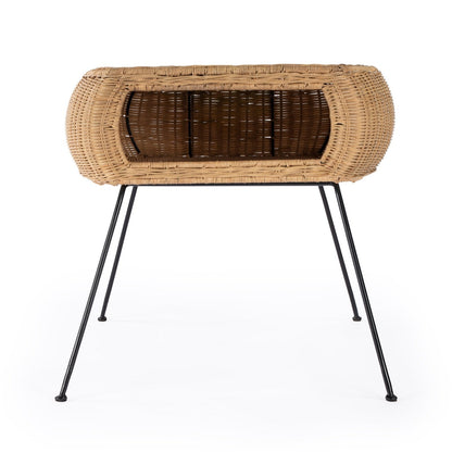 Butler Specialty Company Coralitta Rattan End Table, Light Brown  - 5578404