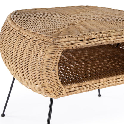 Butler Specialty Company Coralitta Rattan End Table, Light Brown  - 5578404
