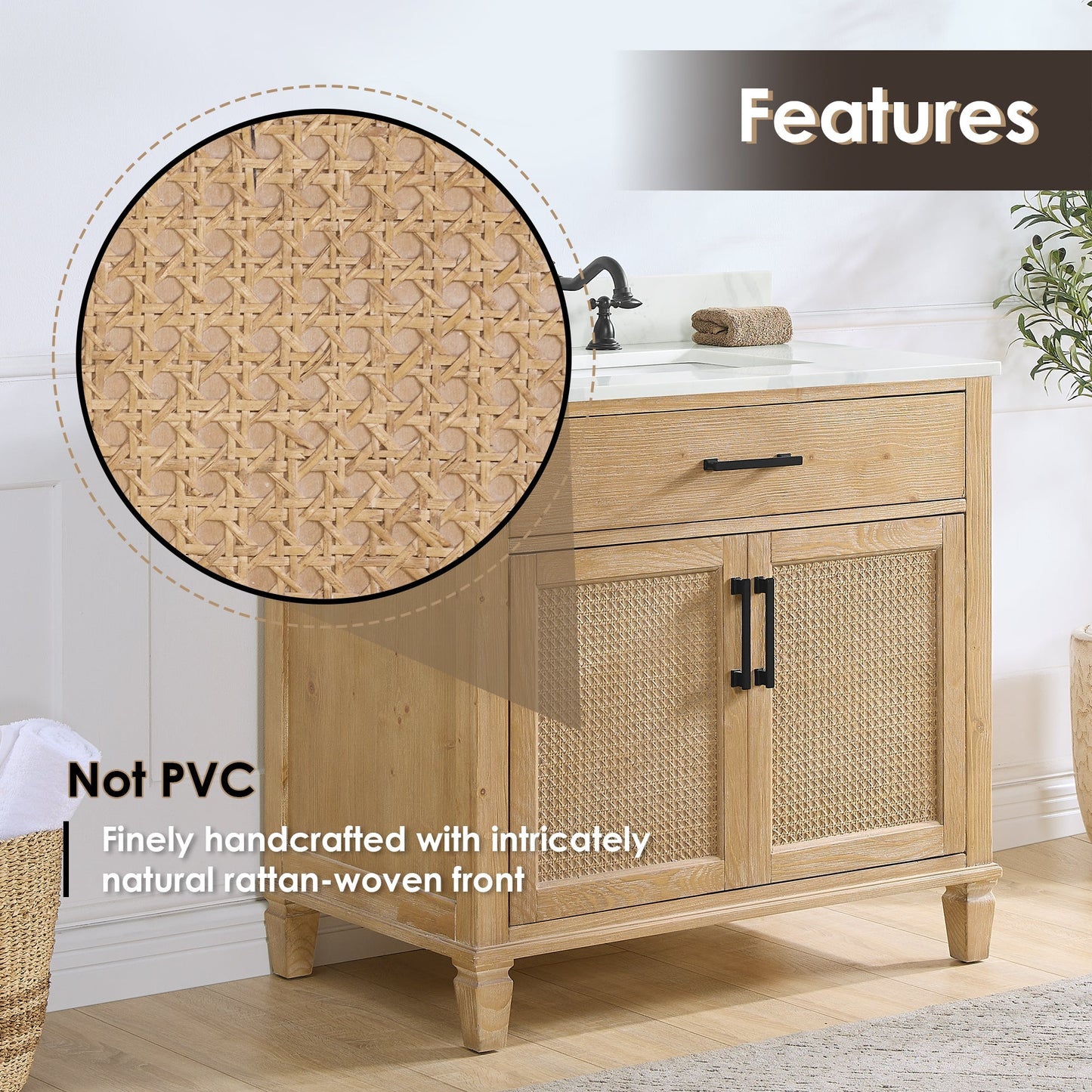 Solana 36" single vanity with top