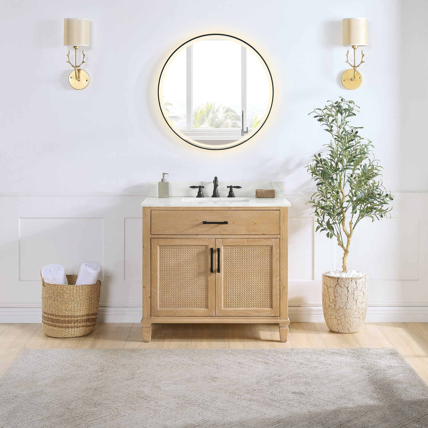 Solana 36" single vanity with top