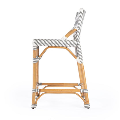 Butler Specialty Company Creanly Rattan 25"" Counter Stool, Gray  - 5603423