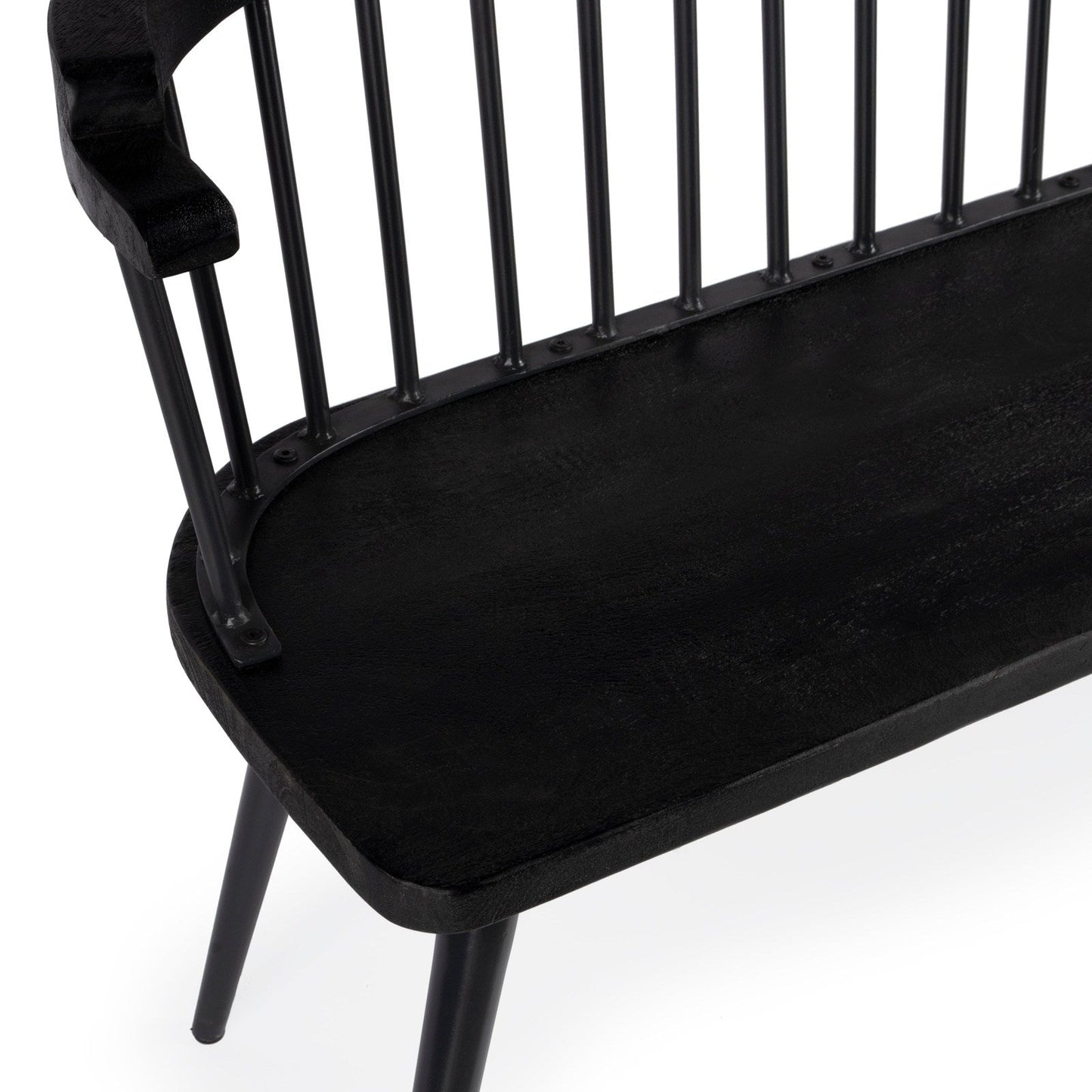 Butler Specialty Company Tempe Mango Wood Spindle Back  51.25""W Bench, Black  - 5615295