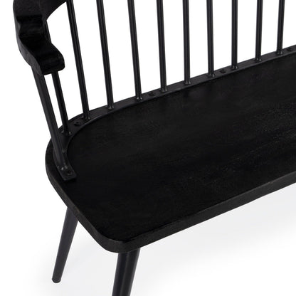 Butler Specialty Company Tempe Mango Wood Spindle Back  51.25""W Bench, Black  - 5615295