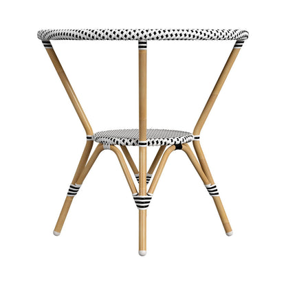 Butler Specialty Company Tobias Outdoor Rattan Round Bistro Table, Black and White  - 5646434