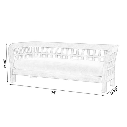 Butler Specialty Company Monhegan Teak Outdoor Sofa, Light Brown -  5654436