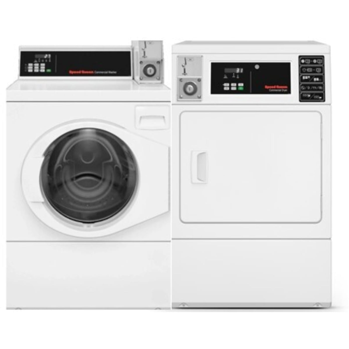 Speed Queen FV6020WN 27 Inch Commercial Front Load Washer & Speed Queen DV6010WG 27 Inch Commercial Gas Dryer - Speed Queen-FV6020WN-DV6010WG